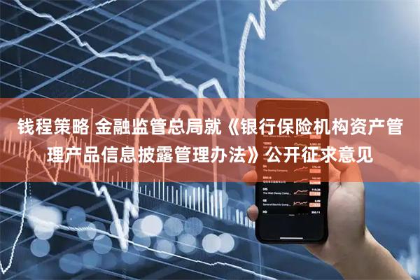 钱程策略 金融监管总局就《银行保险机构资产管理产品信息披露管理办法》公开征求意见