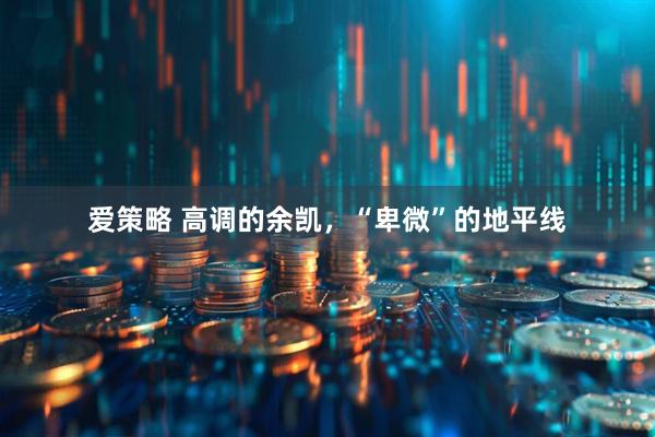 爱策略 高调的余凯，“卑微”的地平线