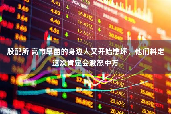 股配所 高市早苗的身边人又开始憋坏，他们料定这次肯定会激怒中方